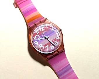 アナログ腕時計 SWATCH ARCHIMIX ONCE AGAIN Women's Urethane Watch GP148 Swatch Originals Guimauve Pink Dial Silicone Strap Ladies