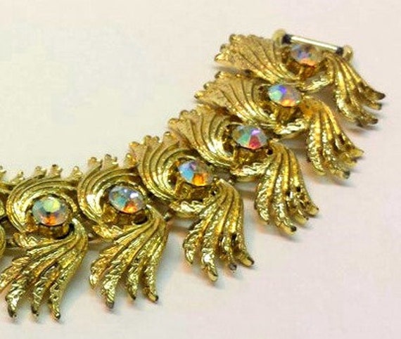 1950's RARE Crystal AB Rhinestone Vintage Coro PE… - image 1