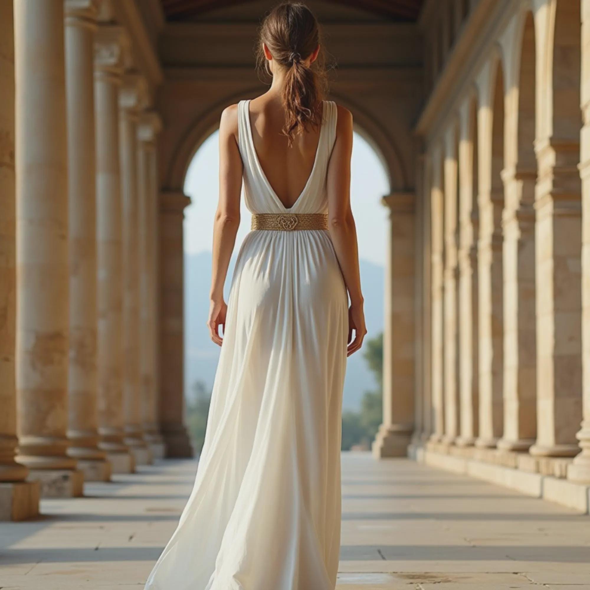 grecian white prom dress Cleo Grecian Goddess Maxi Dress - White