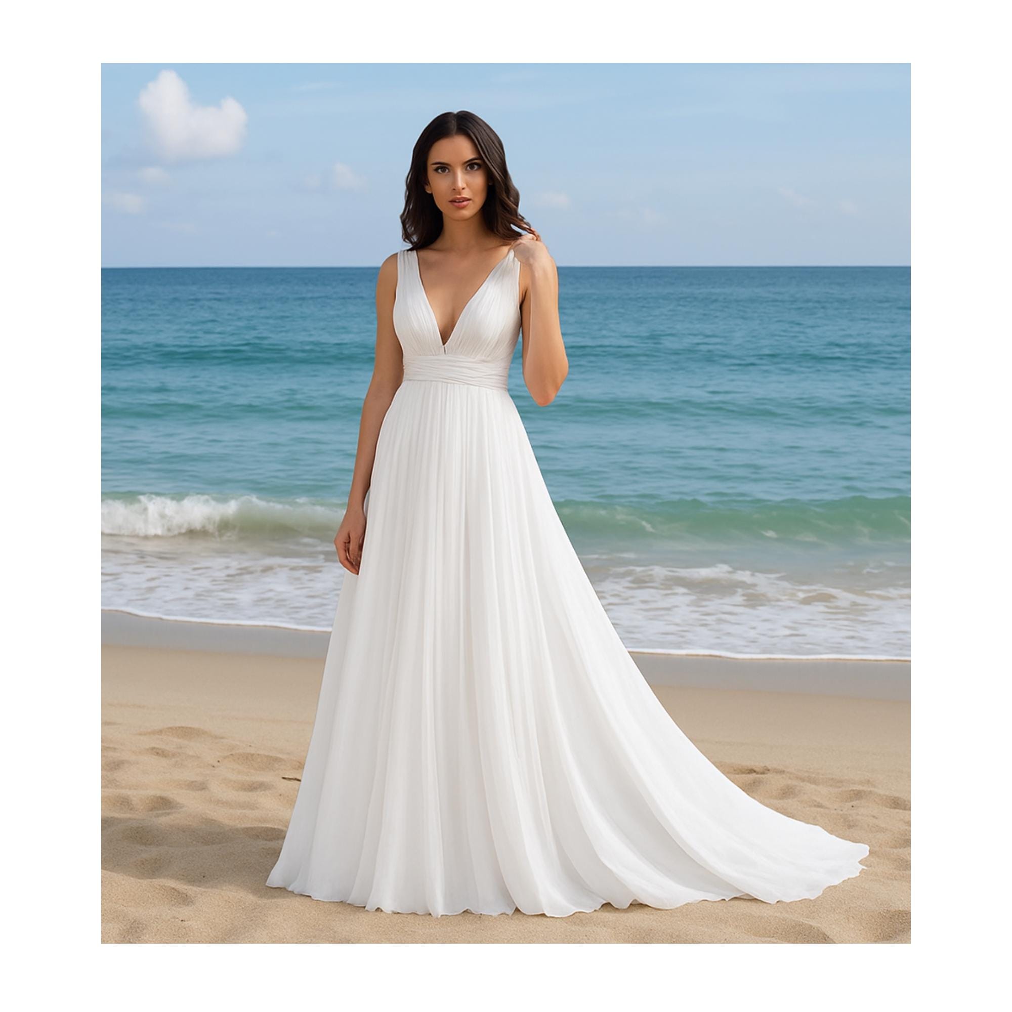 Casual Beach Wedding Guest Dresses Satin Simple Beach Wedding Dresses Toga  Wedding Dress Canada