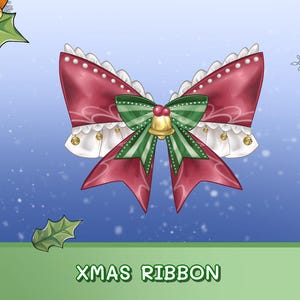 Rig asset VTuber Xmas : Xmas Ribbon