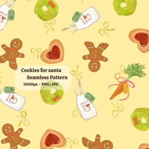 Cookies for Santa & Carrots for the Reindeer – Cozy Hand-Drawn Christmas Seamless Pattern for Wrapping Paper and Holiday Crafts