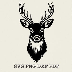 Head Deer DXF File for CNC and Laser Cutting - SVG for Cricut & Silhouette