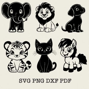 Digital download Cute animals, SVG, animal themed sign, Laser cut template, instant download Vector file Png, Svg, Pdf,Dxf