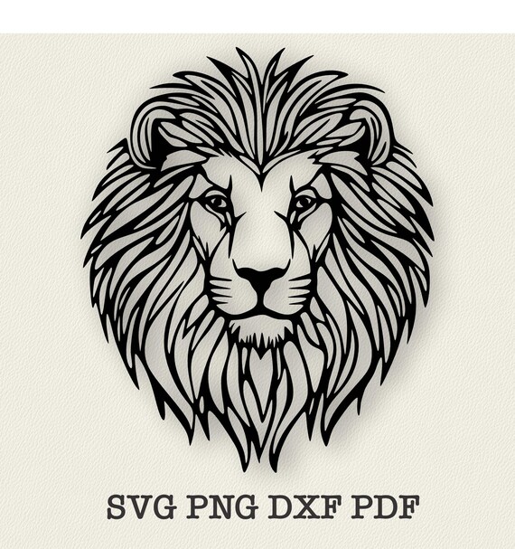 Lion Head Vector, Roaring Lion Silhouette (svg, Png, Dxf, Pdf) - Etsy