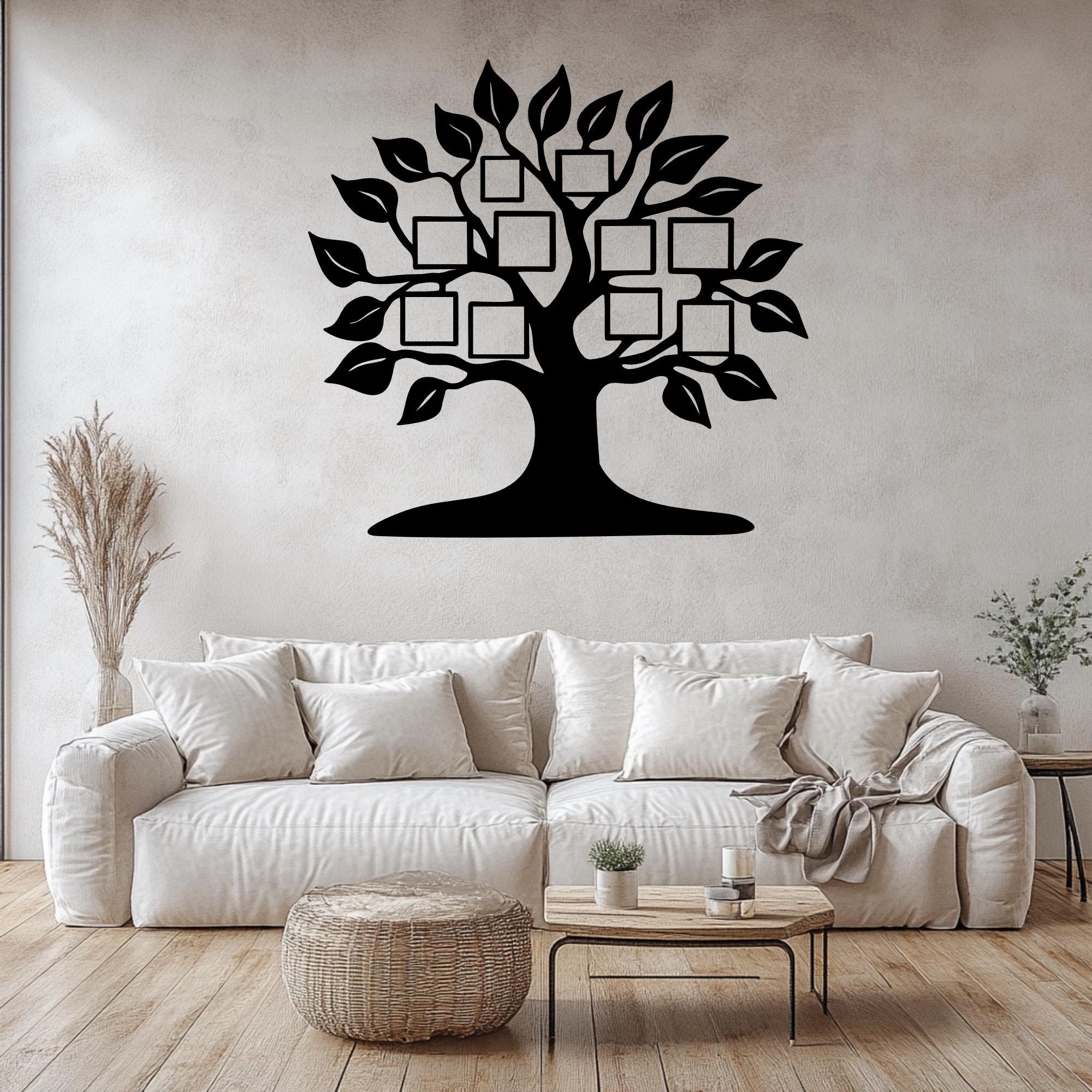 Family Tree With Photo Frames SVG DXF: CNC Laser Cut Files - Etsy