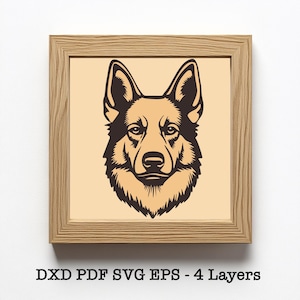 Hund 3D Shadow Box, geschichtete Svg-Dateien für Cricut & CNC, Multilayer Papier Handwerk Design, DIY Wohnkultur