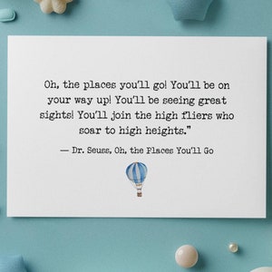 Nieuwe babykaart | Babyverjaardagskaart | Wenskaart | Babykaart | Dr. Seuss | Boekcitaten | Babycadeaus | Pasgeborene | Babyshower