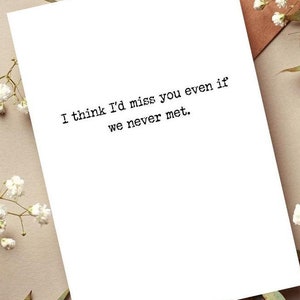 Romantic Card for Boyfriend or Girlfriend | Greeting Card | Love Card | The Wedding Date | Movie Quotes | Valentines Day Card | Anniversary