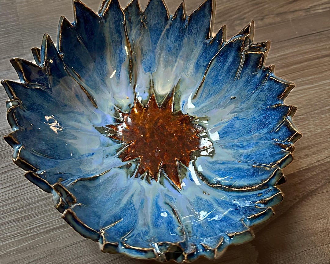 Hand-built Ceramic Flower Bowl - Etsy