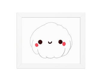 Chubby Bao Framed poster - Too Cute to Eat!