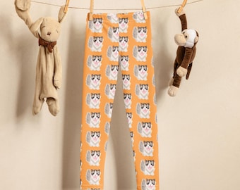 Kitsch Ragdoll Cat Comfort Leggings for Kids - Orange