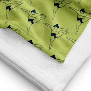 Kawaii Japanese Sumo Towel - Green