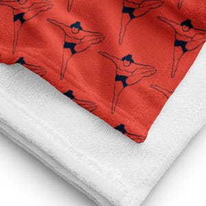 Kawaii Japanese Sumo Towel - Red