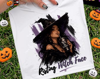 Resting Witch Face Png, Gothic Glam Witch Clipart, Tears Of My Enemies Cup Shirt, Halloween Png Witchy Woman Sublimation, Digital Download