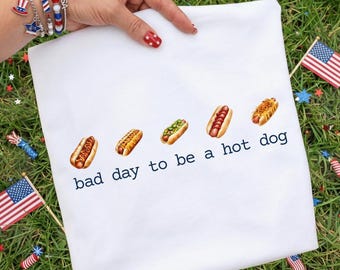 Bad Day To Be A Hot Dog PNG SVG, Funny Fourth Of July Shirt, Retro Summer Hot Dog Clipart, Trending Png, Patriotic Png, Digital Download