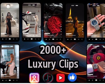 2000+ Luxury Lifestyle Clips Digital Download | High-Quality Content for Social Media Creators & Brands