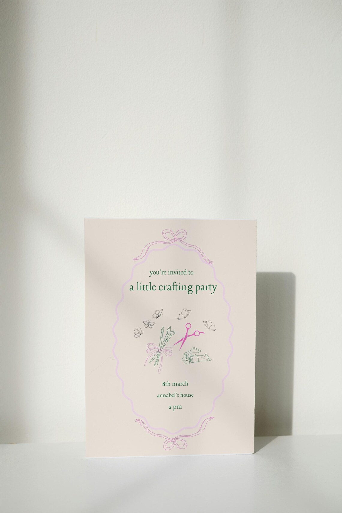 INVITATION Craft Party Invite Craft Evening Invite Elegant Arts and ...