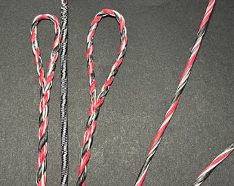 16 strand D97 Flemish Twist Bowstring with 8"-9" braided center serving.