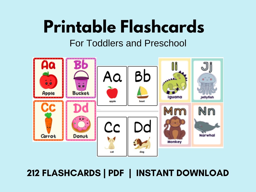 Printable Flashcard for Preschool | Fun Early Learning Cards for