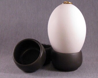 Umber brown Ceramic Bowl Egg Stand