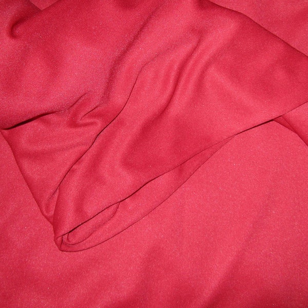 Vintage double knit ,Lightweight Polyester red color