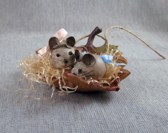 Mouse Couple in a Nest