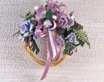 12th scale Miniature Dollhouse Door Wreath for Spring