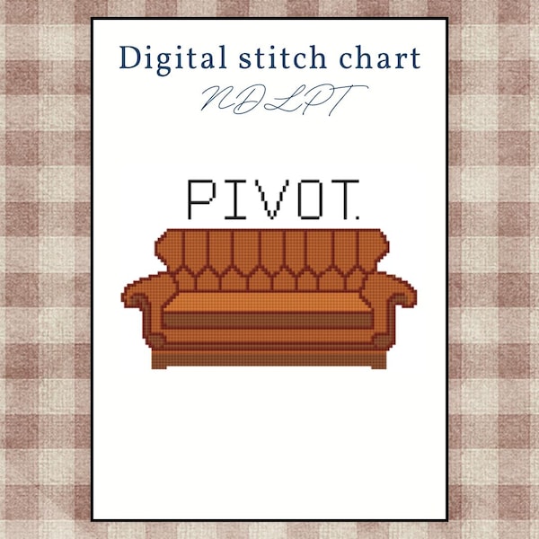 Patrón de bordado/punto de cruz "Friends Couch" (PDF)