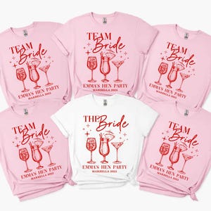 Personalised Hen Party Shirts, bridal party shirt, custom hen party