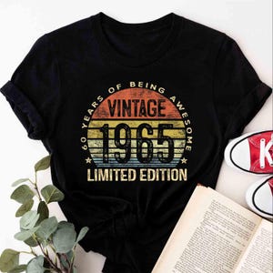60th Birthday Gifts for Men, 1965 Birthday Shirts for Men, Custom 1965 Vintage t-shirt, Personalized 60th Gifts Ideas Man, 60 Birthday Shirt