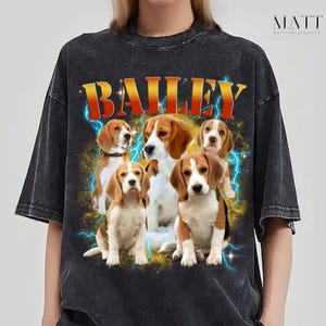 Retro Dog Shirt, Personalized Pet Tee, Custom Photo 90s Graphic, Bootleg Rap Dog Shirt, Custom Design Tshirt
