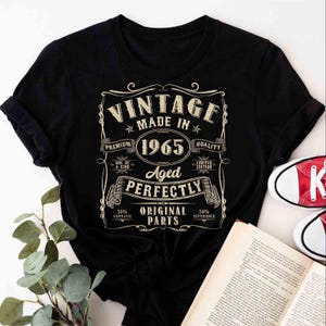 60th Birthday Gifts for Men, 1965 Birthday Shirts for Men, Custom 1965 Vintage t-shirt, Personalized 60th Gifts Ideas Man, 60 Birthday Shirt