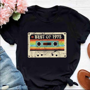 1975 Vintage Geburtstagsgeschenk Tee, Retro-Stil, 50.Geburtstag für Frauen, Vintage 1975 T-Shirt, 50.Geburtstag, 50.Geburtstag Geschenk, Vater Geschenk
