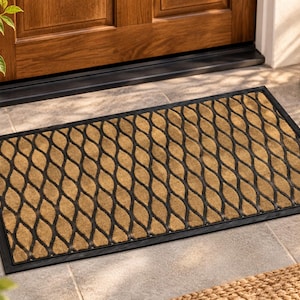 Tapis de porte extra long | Grattoir à dos en caoutchouc | Tapis de sol à motif goutte d'eau pour terrasse