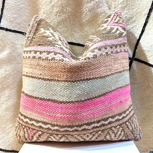 Vintage Moroccan Berber Pillow, colourful berber cushions, kilim pillow sofa pillow, Moroccan Pillow Cover, Made from old rugs Free shipping