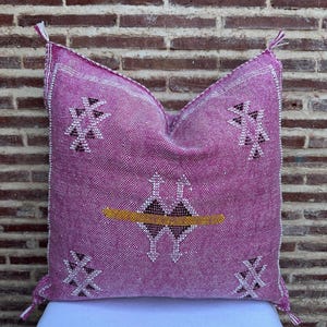 サボテンシルク枕、モロッコサブラクッション、手作りサボテンシルク枕、ベルベルサブラクッション、枕スロー、モロッコサブラクッション
