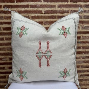 サボテンシルク枕、モロッコサブラクッション、手作りサボテンシルク枕、ベルベルサブラクッション、枕スロー、モロッコサブラクッション