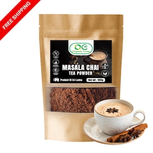 Authentic Chai Masala Tea Powder | Fresh Indian Spiced Chai Latte Loose Blend | Traditional Masala Chai | Homemade Spice Chai Mix