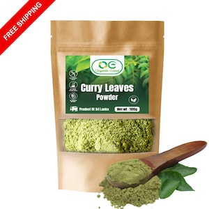 Organic Curry Leaves Powder | Non-GMO, Fresh, Nutrient-Rich | Perfect for Curries, Soups, Sauces and Marinades | USDA Organic & Flavorful