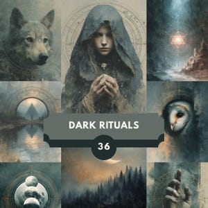 Dark Rituals Digital Paper Pack | Gothic Art Junk Journal Kit | Witchy Scrapbook Ephemera | Printable Mystic Art Set