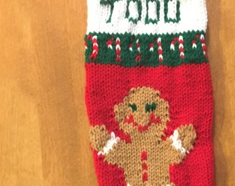 Ginger Bread Man Stocking, Christmas Stocking, Personalized Stocking, Gingerbread Man Stocking