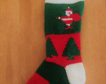 Christmas Stocking, Personalized Christmas Stocking, Santa Christmas Stocking, Christmas Tree Stocking, Knit Stocking