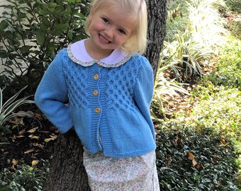 Girl Cotton Sweater, Girl Smocked Sweater, Sweater Size 18 Mth, Girl Sweater Size 2, Smocked Sweater Size 4, Child Sweater Size 6,