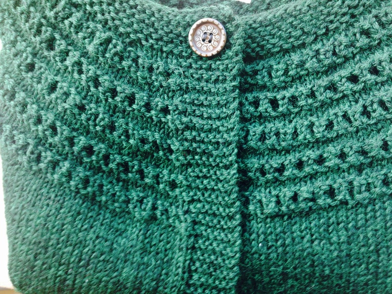 Girl Wool Sweater Sweater Size 6 month Wool Sweater Size 2 wool leaf green