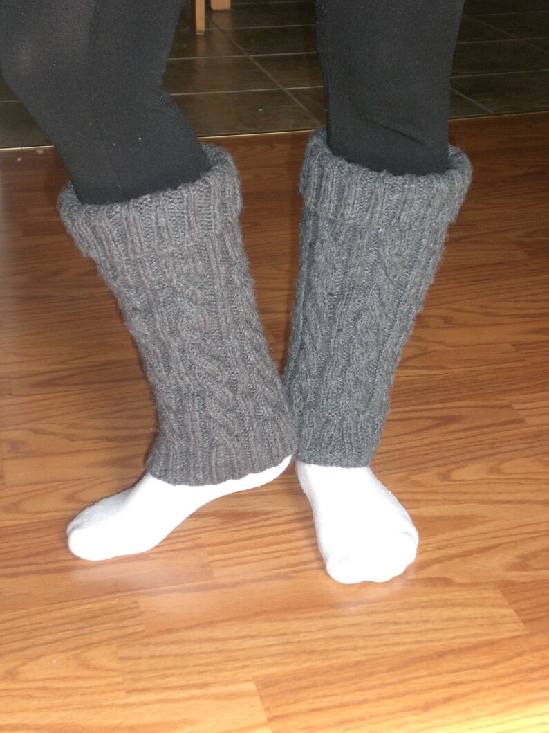 Women Wool Leg Warmers Leg Warmers Cable Leg Warmers Wool image 0