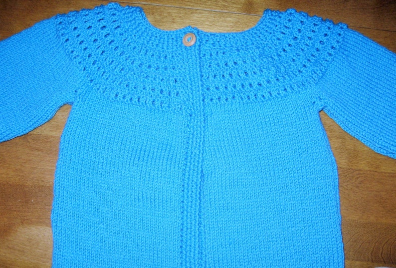 Girl Wool Sweater Sweater Size 6 month Wool Sweater Size 2 wool-turquoise