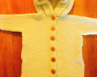 Baby Bunting Bag, Knit Baby Bunting Bag, Bunting Bag Size 1 mth - 3 Mth, Cream Baby Bag, Wool Baby Bag, Ready To Ship Bunting Bag