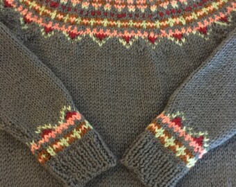 Fair Isle Sweater, Blue Fair Isle Sweater, Child Fair Isle Sweater,Sweater  Size 4, Vintage Sweater Size 6, Toddler Fair Isle Sweater