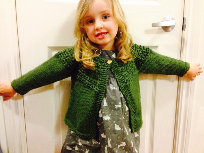 Girl Wool Sweater Sweater Size 6 month Wool Sweater Size 2 wool dark green